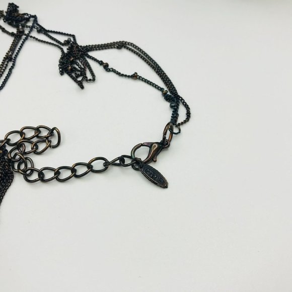 Necklace gradient shades of purple with large gem in center by VCLM 20" length - Picture 4 of 4